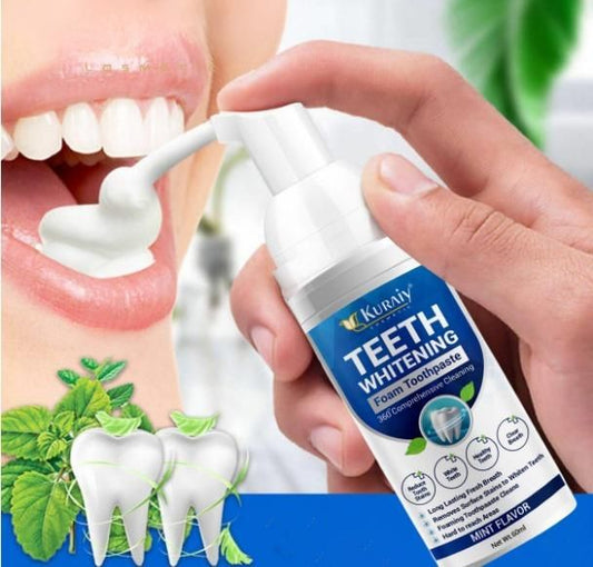 KURAIY Toothpaste Whitening Foam Natural Mouth Wash.