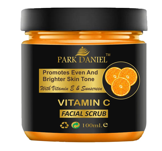 Park Daniel Premium Vitamin-C Extract Facial Scrub | Face Scrubber | Body Scrub for Blackheads Removal | Instant Glowing | Skin Firming 100 ml
